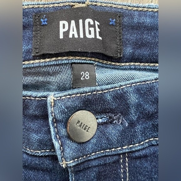 PAIGE Hoxton Crop size 28 Ankle Hibiscus Distressed - Picture 9 of 13